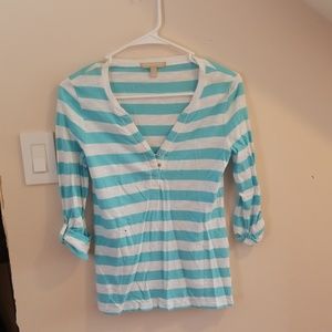 Banana Repulblic extra smal 3/4 sleeve striped tee